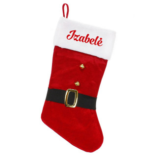 Prémiová vánoční ponožka "XMAS" se jménem podle vašeho výběru (51 cm)