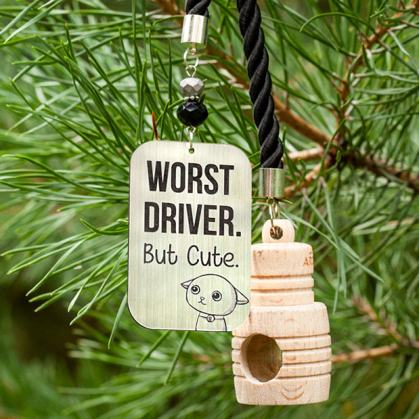 Vůně do auta "Worst driver, but cute"