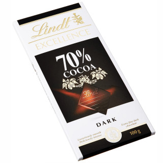 "LINDT EXCELLENCE" hořká čokoláda (70%), 100 g