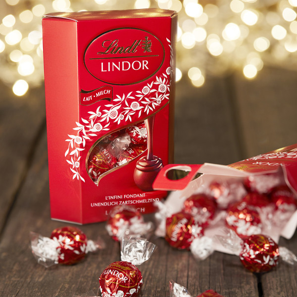 „LINDT“ LINDOR pralinky z mléčné čokolády, 200 g