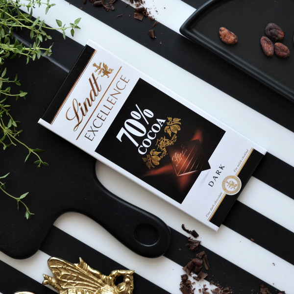 "LINDT EXCELLENCE" hořká čokoláda (70%), 100 g