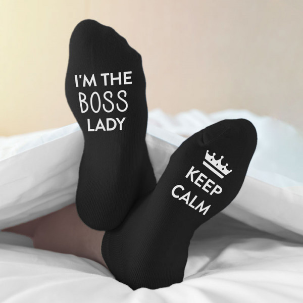 Dámské ponožky „Keep calm.I'm the boss lady“