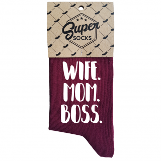 Dámské ponožky „Wife.Mom.Boss“