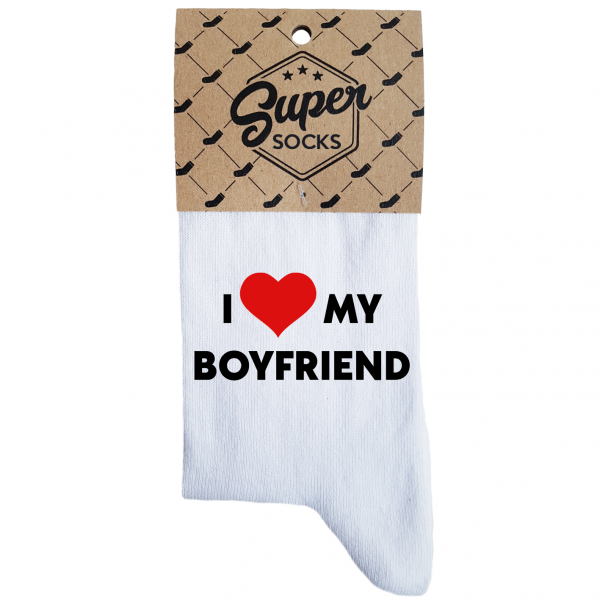 Dámské ponožky „I love my boyfriend“