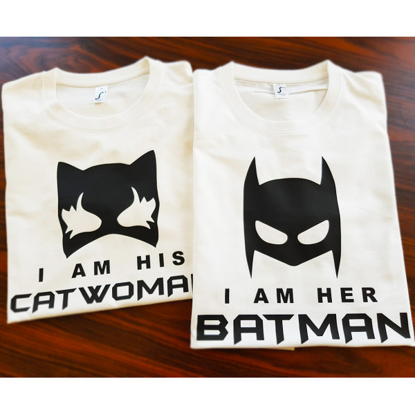Sada triček "Batman & Catwoman"