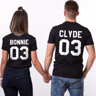 Sada triček "Bonnie a Clyde" s číslem podle Vašeho výběru