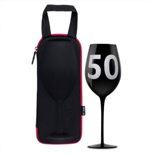 Sklenice na víno XXL s číslem 50 (860 ml)