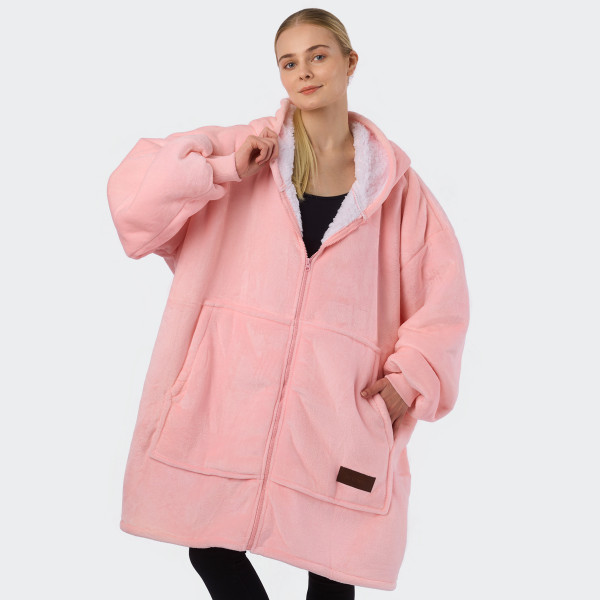 BARAMOOR mikina - pléd se zipem "Light Pink" BARAMOOR mikina - pléd se zipem "Light Pink"