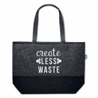 Nákupní taška z ekologické plsti "Create less waste"