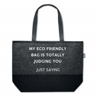 Nákupní taška z ekologické plsti "Judging you"
