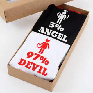 Sada ponožek pro páry "Angel & Devil"