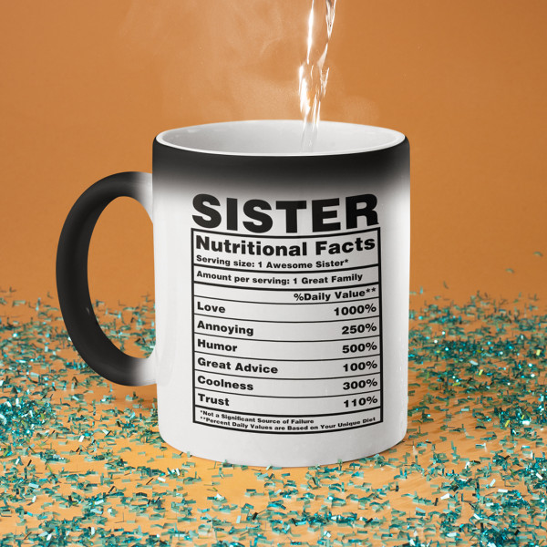 Hrnek "Sister Nutrition Facts"