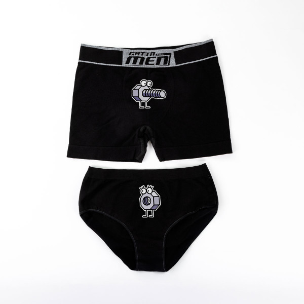 Sada spodního prádla pro páry "Neposlušné šroubky"