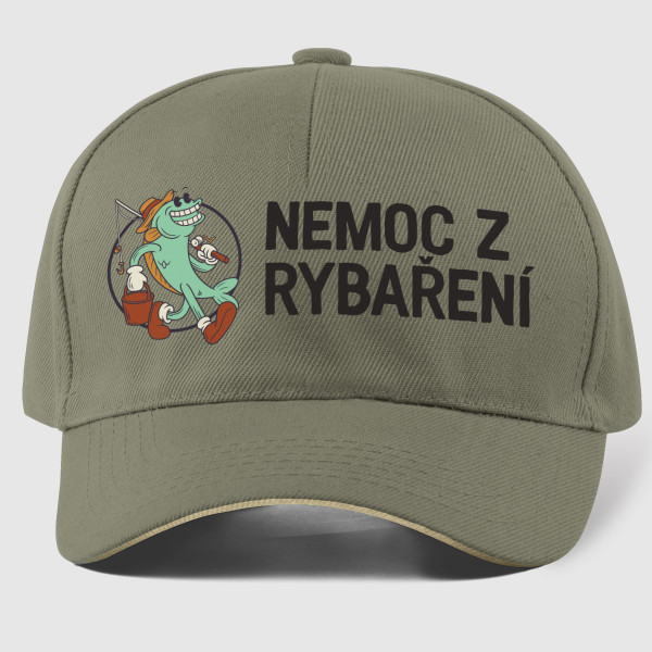 Čepice "Nemoc z rybaření"