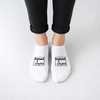Dámské krátké ponožky "Krásná a chytrá" Dámské krátké ponožky "Krásná a chytrá"
