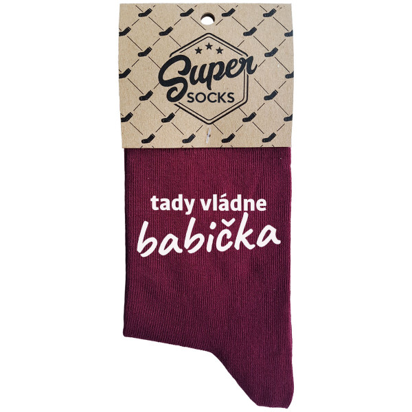 Dámské ponožky „Tady vládne babička“