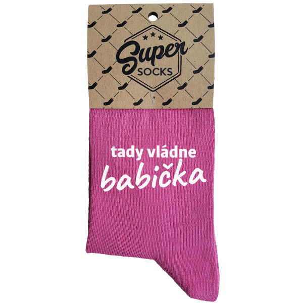 Dámské ponožky „Tady vládne babička“