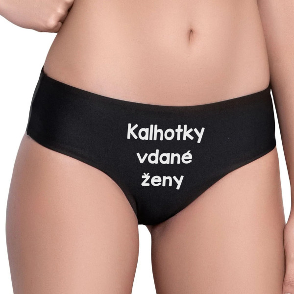 Dámské spodní prádlo s potiskem na zadní straně "Kalhotky vdané ženy" Dámské spodní prádlo s potiskem na zadní straně "Kalhotky vdané ženy"