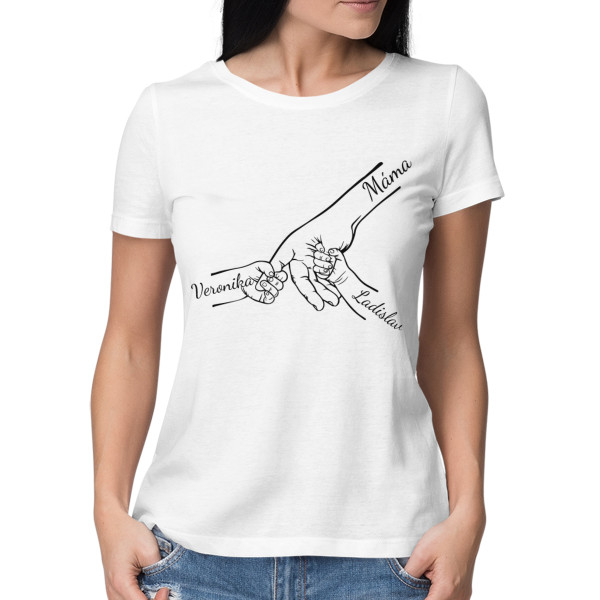 Dámské tričko "Máma a děti" s vybranými jmény dětí