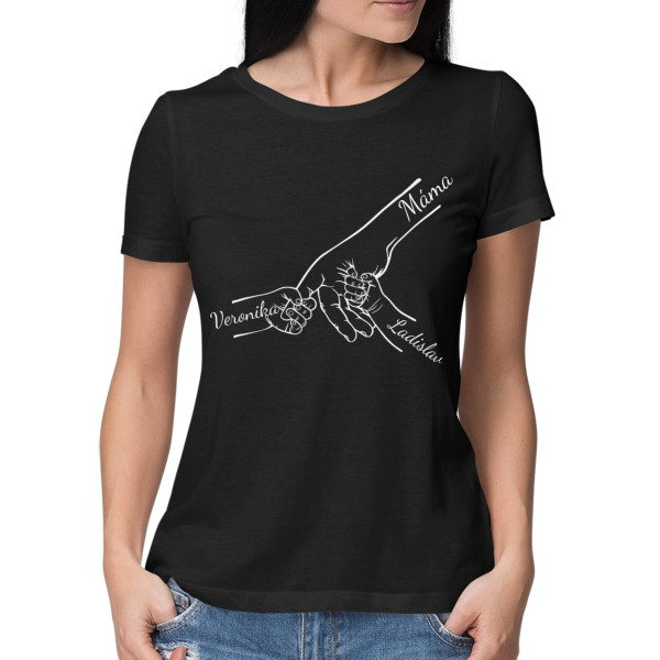 Dámské tričko "Máma a děti" s vybranými jmény dětí