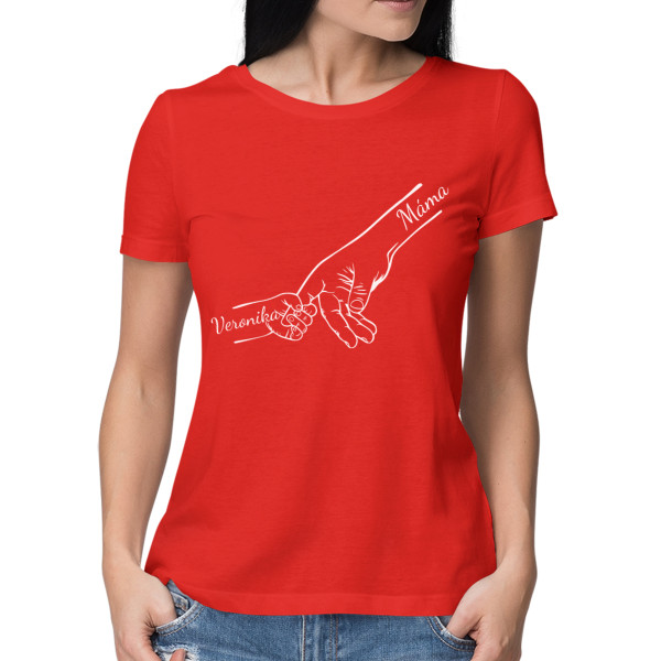 Dámské tričko "Máma a děti" s vybranými jmény dětí