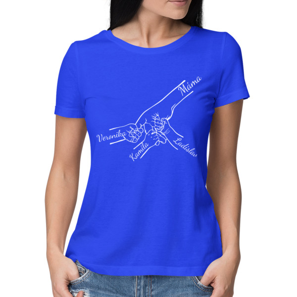 Dámské tričko "Máma a děti" s vybranými jmény dětí