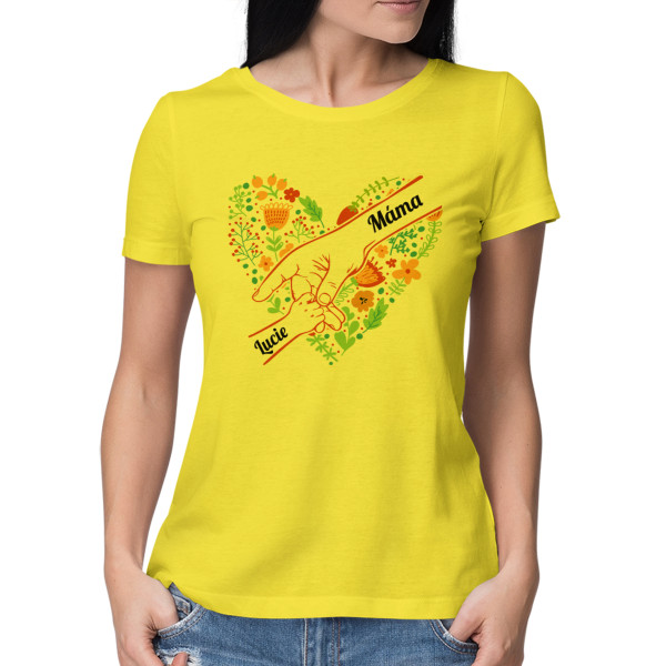 Dámské tričko "Maminčino srdíčko" s vybranými jmény dětí
