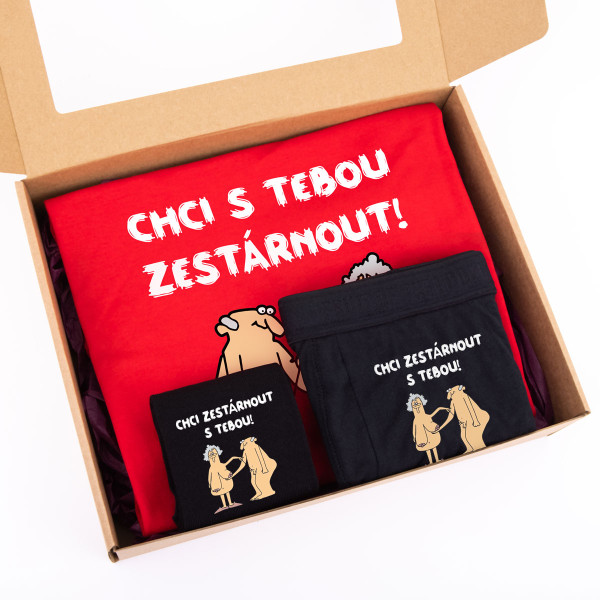 Dárková sada "Chci s tebou zestárnout"