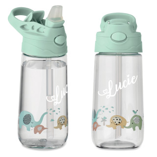 Dětská láhev na vodu "Slůňata" s jménem podle vašeho výběru (450ml)