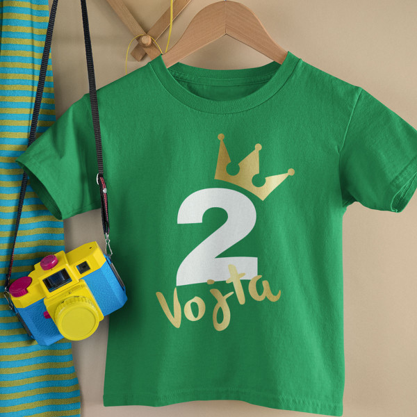 Dětské narozeninové tričko se jménem a věkem podle Vašeho výběru