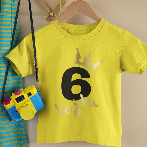 Dětské narozeninové tričko se jménem a věkem podle Vašeho výběru