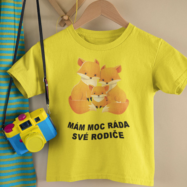 Dětské tričko "Mám ráda své rodiče"