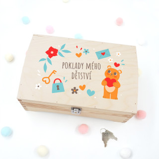 Dřevěná krabička "Poklady mého dětství" Dřevěná krabička "Poklady mého dětství"