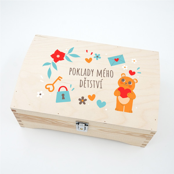 Dřevěná krabička "Poklady mého dětství" Dřevěná krabička "Poklady mého dětství"