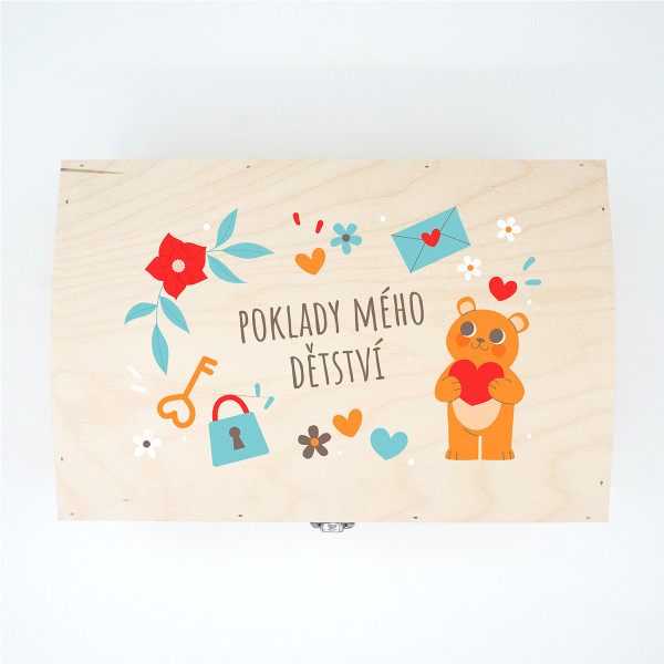 Dřevěná krabička "Poklady mého dětství" Dřevěná krabička "Poklady mého dětství"