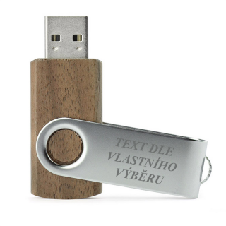 Dřevěný USB flash disk (s možností gravírování za příplatek) (8 GB)