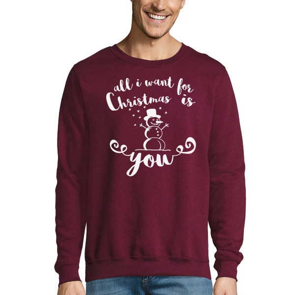 Mikina "All I want for Christmas is you" (bez kapuce)