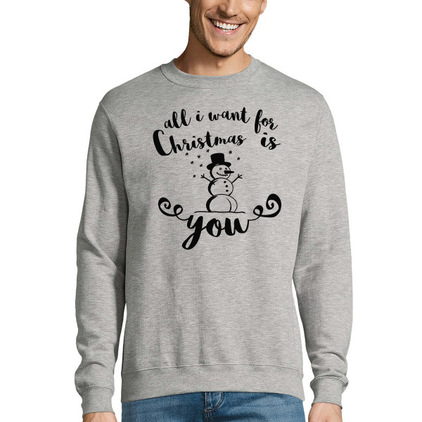 Mikina "All I want for Christmas is you" (bez kapuce)
