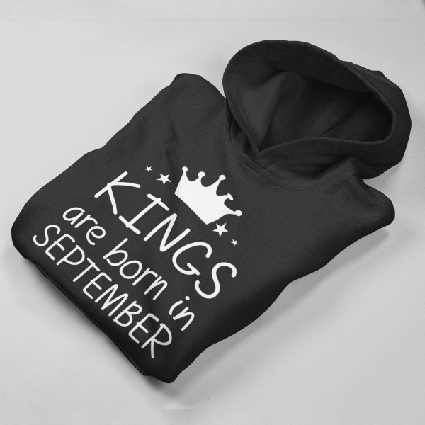 Mikina "Kings are born" s měsícem podle Vašeho výběru