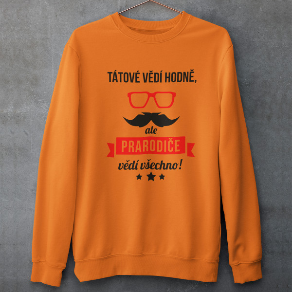Mikina "Prarodiče vědí všechno" (bez kapuce)