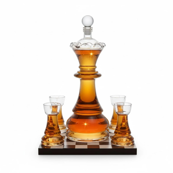 Sada karafy a 4 sklenic "Royal Chess"