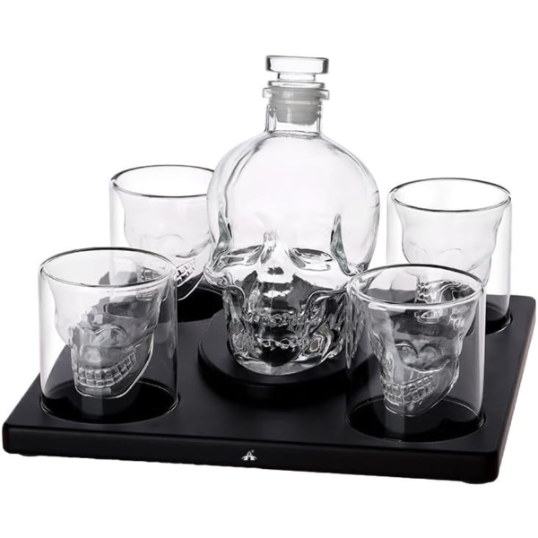 Sada karafy a 4 sklenic "Skeleton"