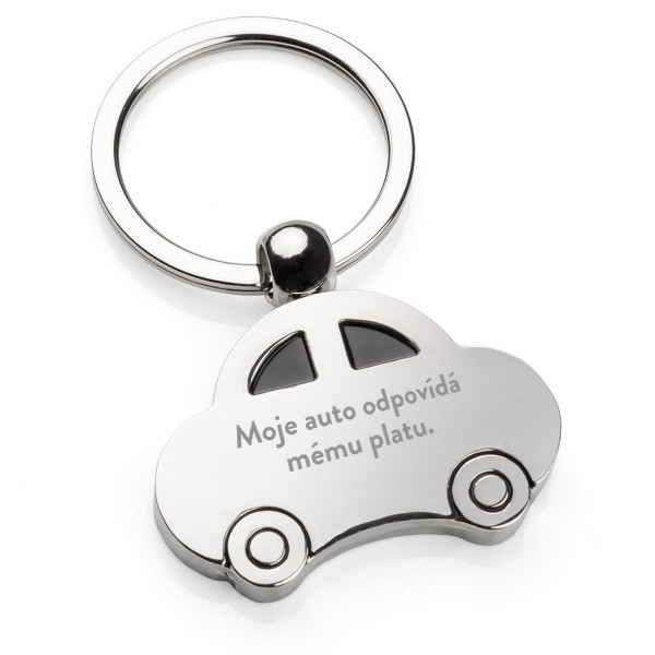 Gravírovaná klíčenka "Moje auto odpovídá mému platu." Gravírovaná klíčenka "Moje auto odpovídá mému platu."