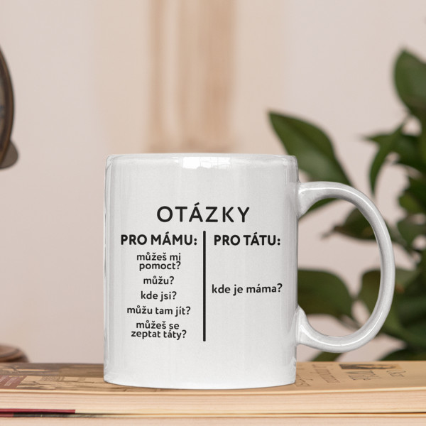 Hrnek „Otázky pro tátu“