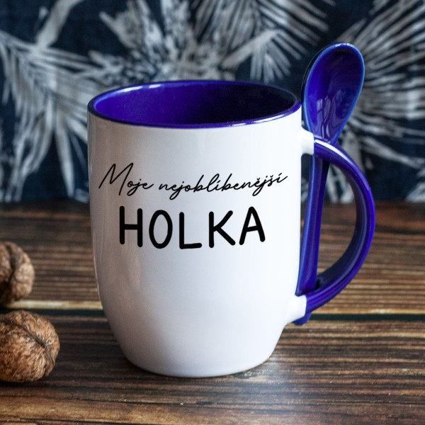 Hrnek se lžičkou "Moje nejoblíbenější holka"