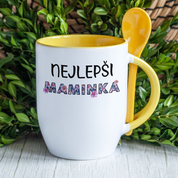 Hrnek se lžičkou "Nejmilejší maminka"