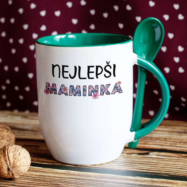 Hrnek se lžičkou "Nejmilejší maminka"