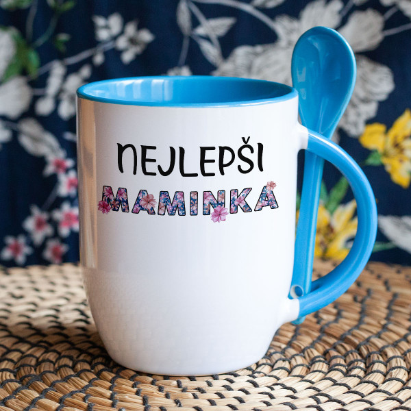 Hrnek se lžičkou "Nejmilejší maminka"