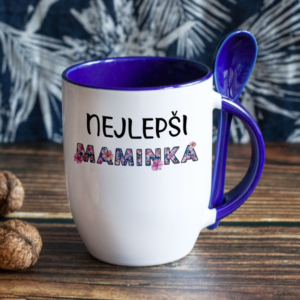 Hrnek se lžičkou "Nejmilejší maminka"