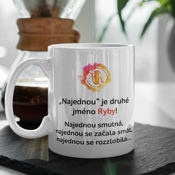 Hrnek se znamením zvěrokruhu "Ryby"